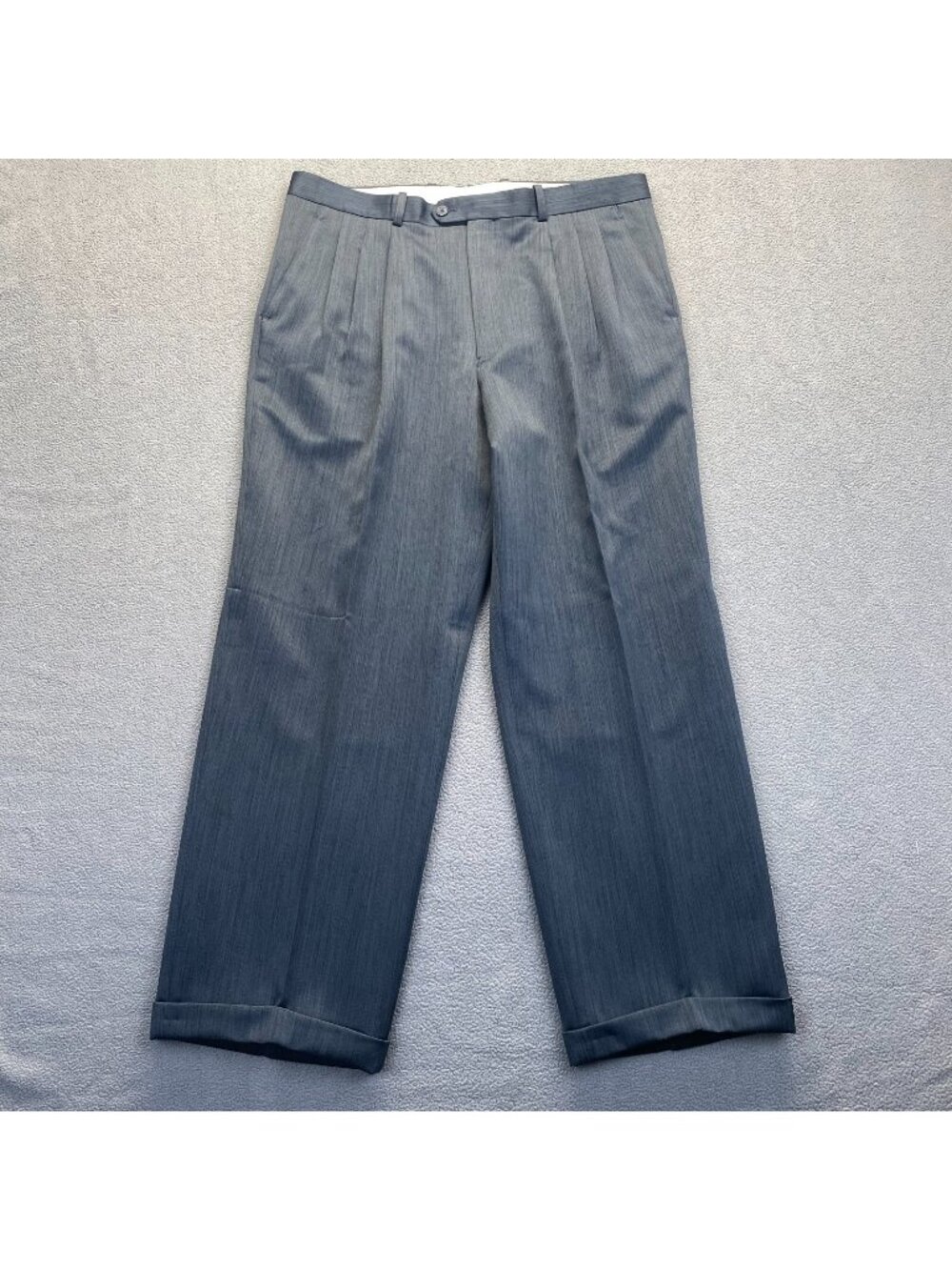 Vanetti Men’s Dress Pants Size 38R Preppy,Gray,Pleated